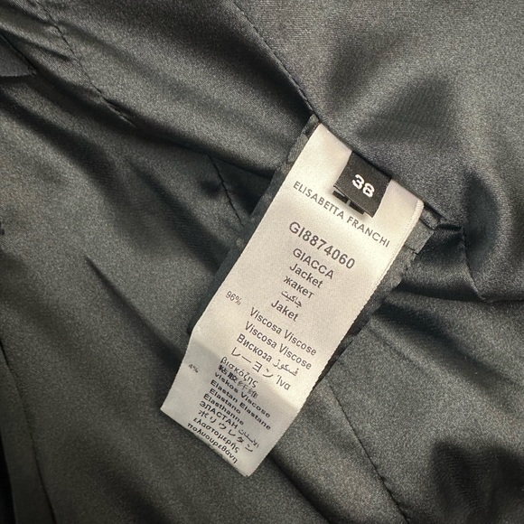 Elisabetta Franchi Giacca Jacket in Black - Picture 7 of 7